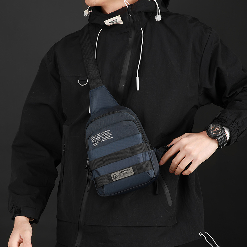 WEPOWER nuevo bolso de hombro resistente al desgaste para negocios de cercanías, bolso de pecho resistente al agua para viajes de ocio para hombres, portátil