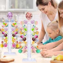 跨境木质糖果收纳架六一儿童节棒棒糖架冰糖葫芦架蛋糕甜品展示架