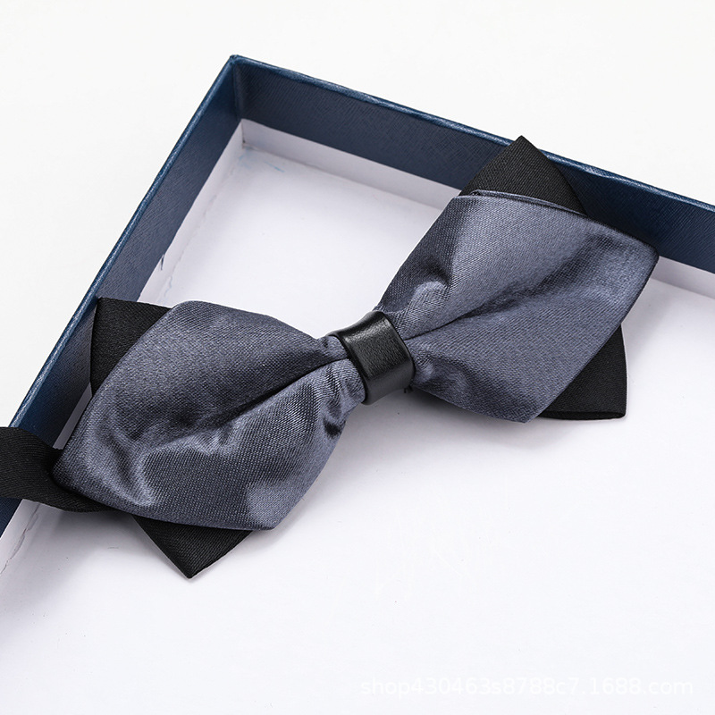 삼각형 패션 회색 나비 넥타이