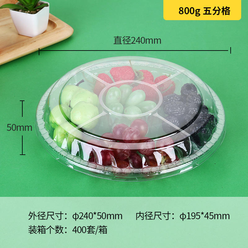 Cajas desechables para frutas, cajas para cortar frutas frescas, cajas para ensaladas, cajas de embalaje, platos divididos, cajas transparentes para frutas y verduras, cajas para fresas al por mayor