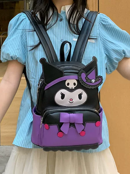 Wholesale Trendy Style Small School Bag Cartoon Purple Little Monster Cute Backpack for Outings Storage Children's Backpack