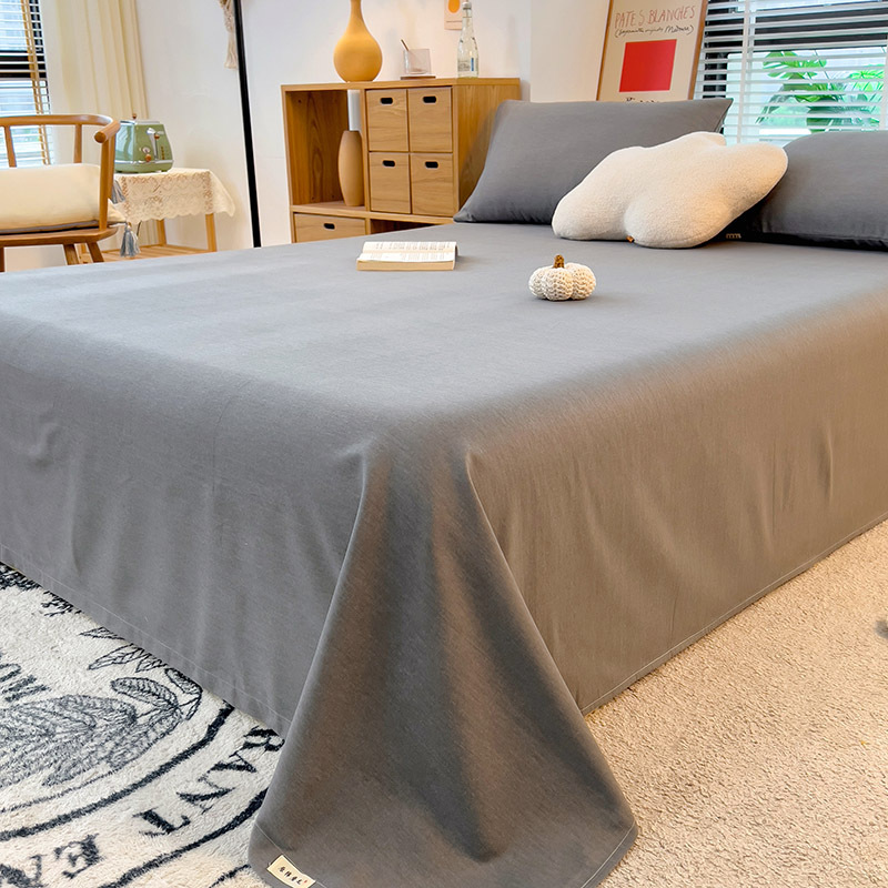 2025 nueva sábana de algodón cepillada de una sola pieza de algodón grueso dormitorio de invierno cama individual funda de almohada de tres piezas