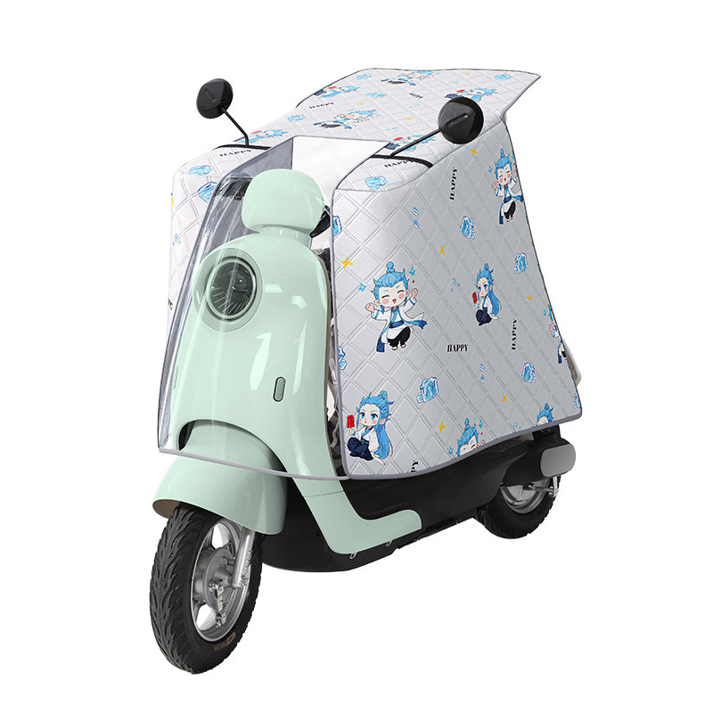 電気自動車用防風カバー、夏用防雨・紫外線防止防風カバー、防風・日焼け止め、バッテリーカー・バイク用防風カバー|undefined