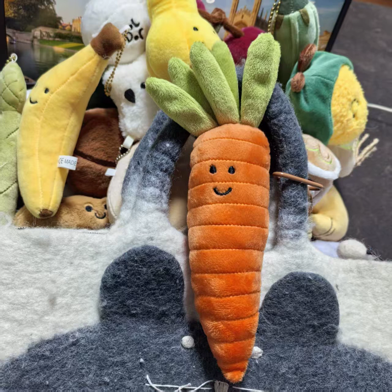 Креативные овощи, забавные выражения, лук, имбирь, чеснок, фрукты и растения, плюшевый кулон, брелок, кукла, машина, кукла, оптовая продажа