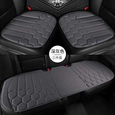 Four Seasons Pad — three-piece set - dark-gray-upgraded-seaweed-fiber-seat-cushiondrivers-side-1-square-cushion-4749cm