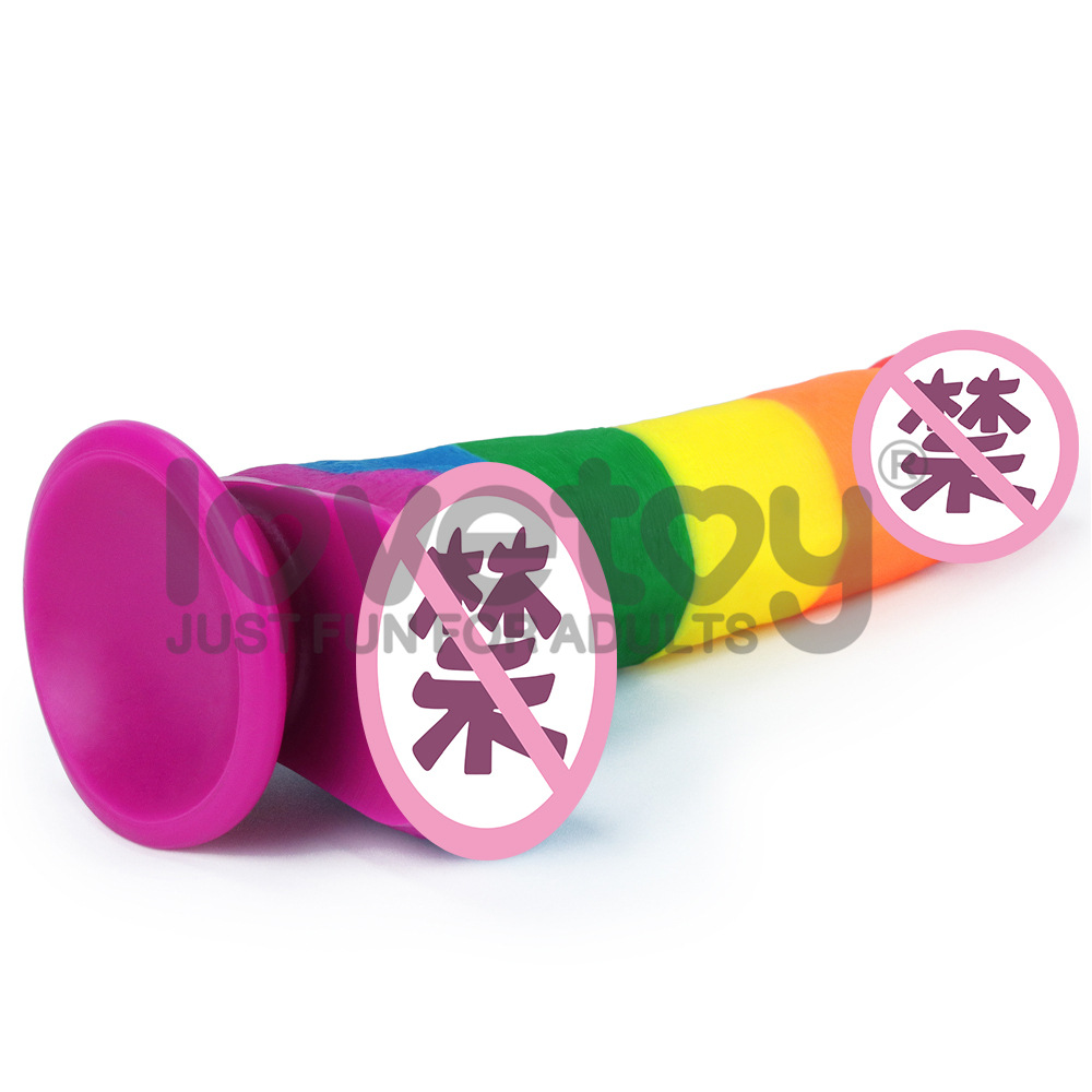 Dương Vật Giả Đóng Tường 7 Màu Có Bìu LoveToy Dương Vật Giả Đóng Tường 7 Màu Có Bìu LoveToy