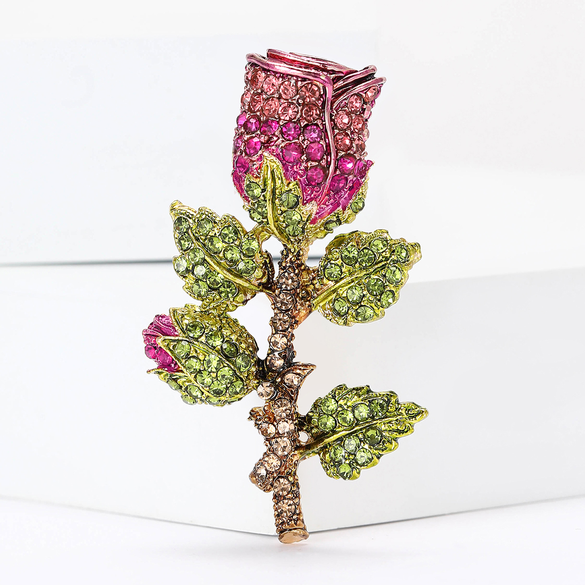 Flowers Festival Flower Pattern Vacation Classic Style Pin Flower Alloy Inlay Zircon Women's Brooches