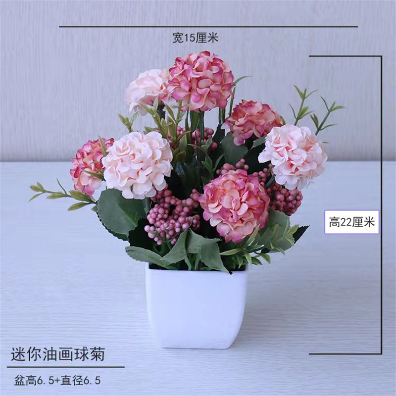 Pequeña imitación de flores falsas decoraciones de sala de estar decoración de mesa de té flores de plástico mano flores falsas plantas decoraciones