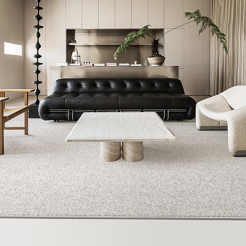 Alfombra de sala de estar de lana ligera de lujo resistente a la suciedad fácil de cuidar mantas de mesa de té sofá doméstico dormitorio personalizado al por mayor esteras gruesas