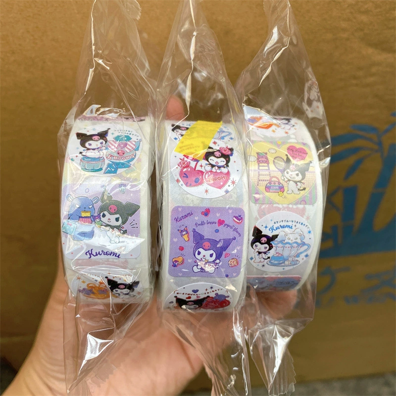 Стикерплот (Sanrio) милый карикатурный бумажный скотч — декоративная канцтовары, 500 наклеек на рулоне