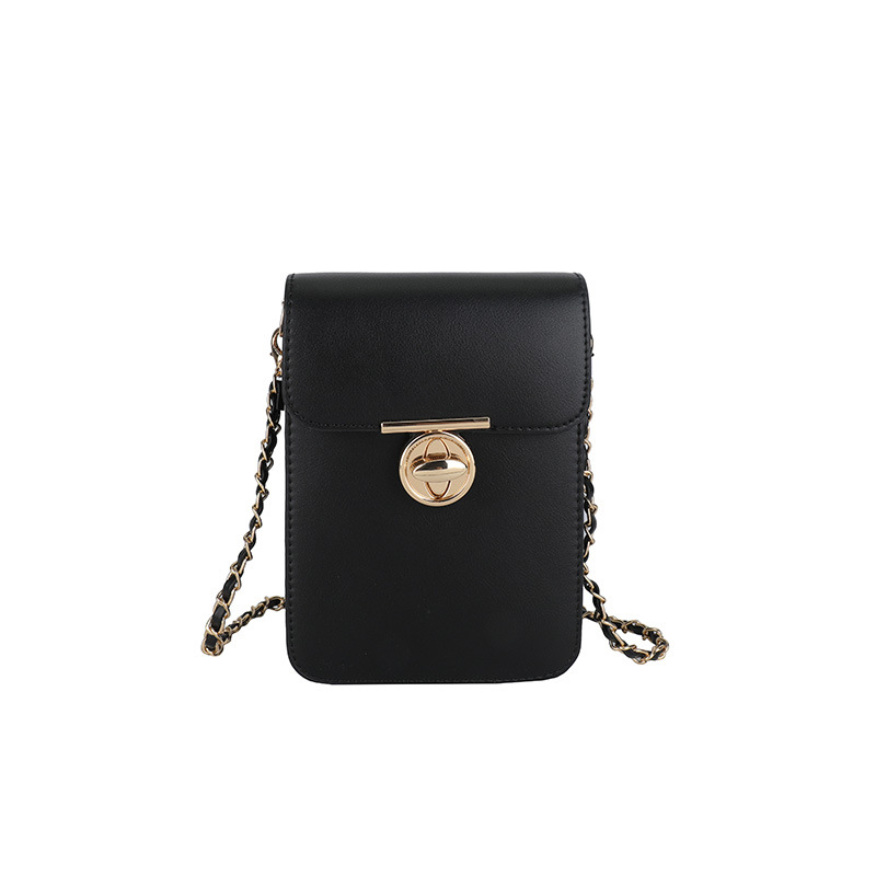 Coreana alta sensación vertical bolso de teléfono móvil nicho de diseño retrógrado bolso cuadrado de color sólido bolso de viaje de moda