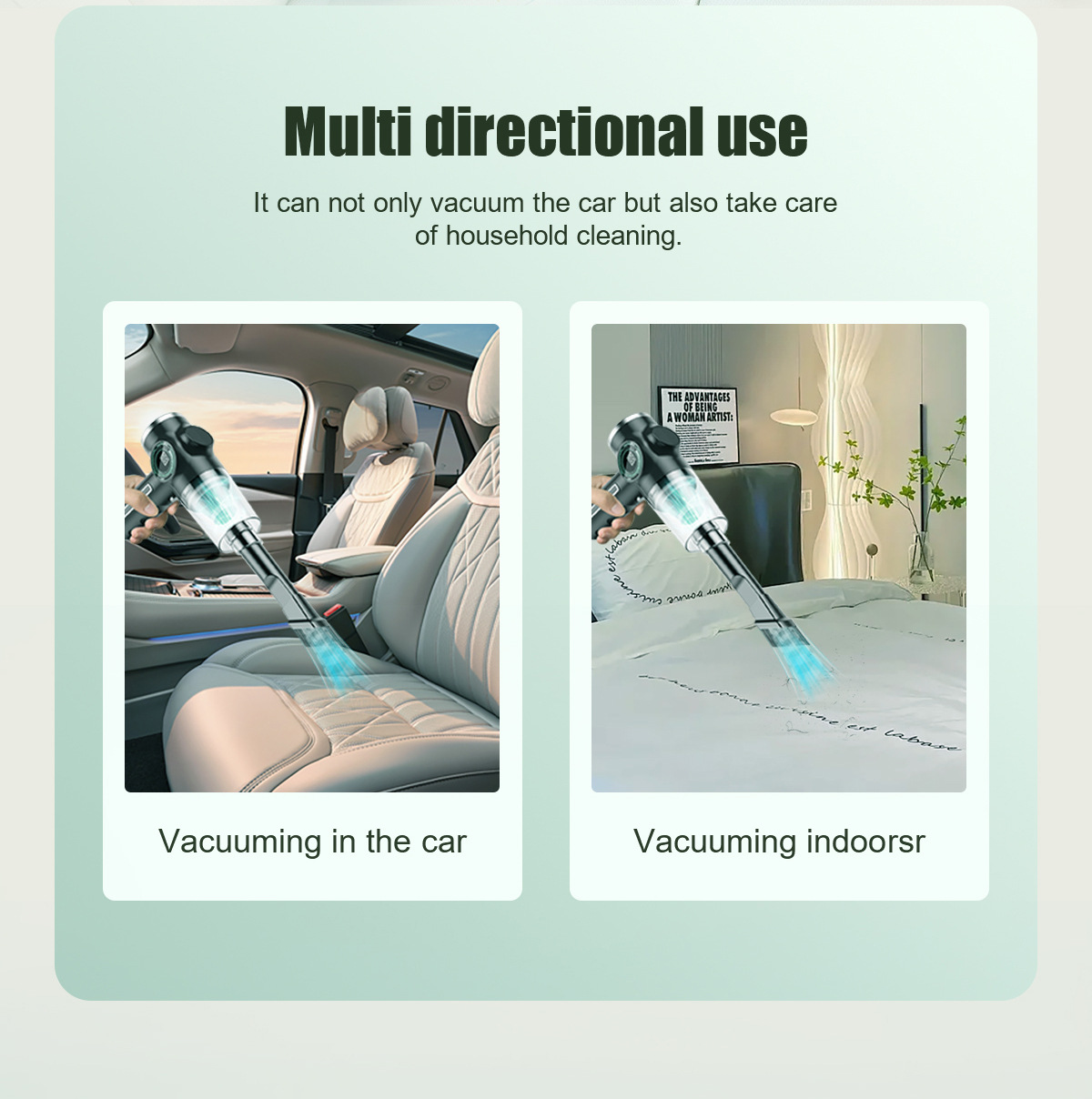 Cross-Border Special Supply Car Vacuum Cleaner Wireless Handheld Multi-Function Charging Powerful Vacuum Car Portable Small