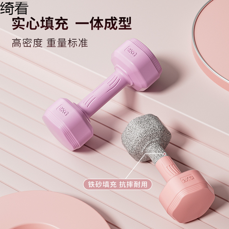 ダンベル女性フィットネス機器家庭用痩身腹バーベルケトルベル子供と青少年女性小さなダンベルペア|undefined