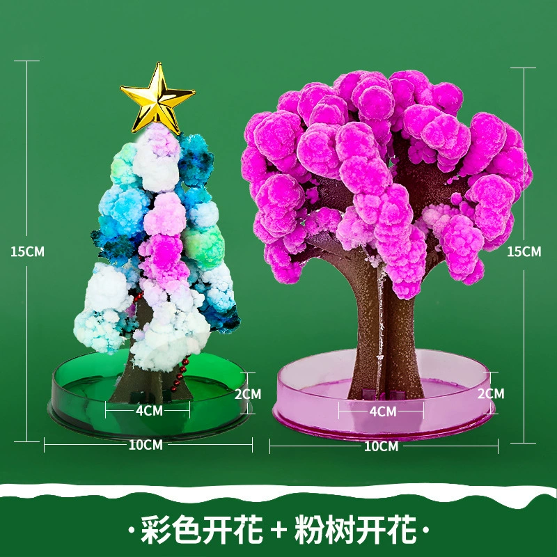 Magic crystallizing Christmas tree, colorful tabletop decor, water‑activated bloom, large size
