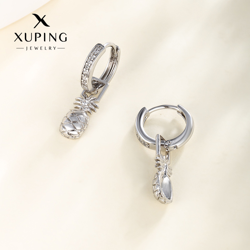 Xuping joyería piña estilo pendientes de tendencia personalidad adorable nicho diseño temperamento de moda alta sensación de pendientes mujeres