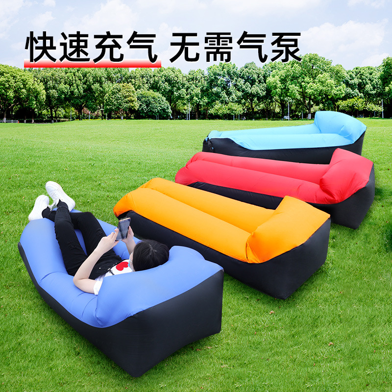 outdoors Lazy man inflation sofa Inflatable bed fold Portable Camping atmosphere mattress portable Picnic air cushion