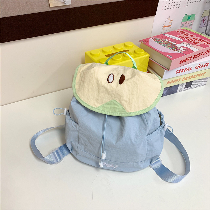 夏日ins风多巴胺撞色双肩包新款水果可爱休闲书包初高中生背包潮|undefined