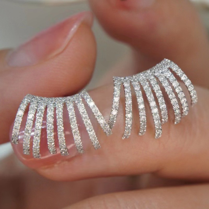 Copper Ear Needle Material Zircon Inlay Material 1 Pair Simple Style Classic Style Solid Color Inlay Copper Zircon Ear Studs