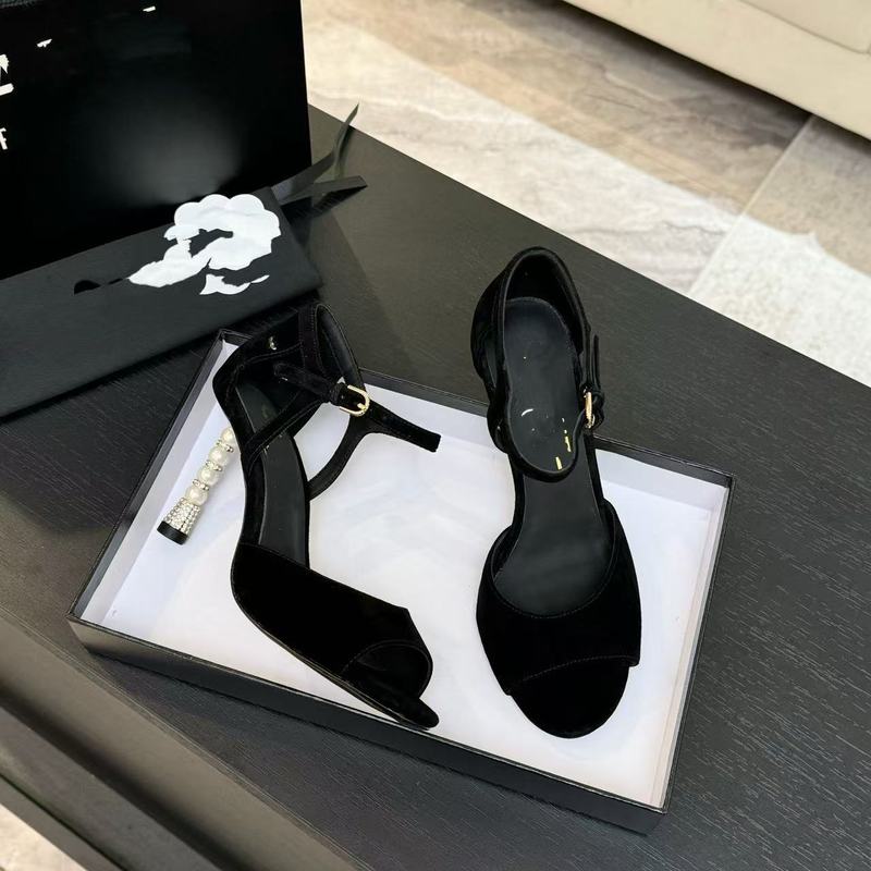 Xiaoxiangfeng ハイヒール 25 新しい女性の靴カラーマッチングレトロファッションシューズラウンドトゥトゥバックホイールドスティレットミッドヒールサンダル|undefined
