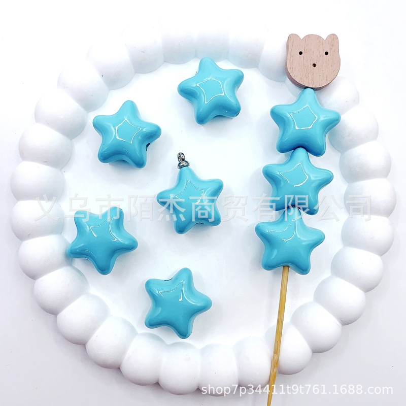 ファット五芒星ペンダント手作り diy 小さな装身具クリーム接着剤アクセサリー樹脂アクセサリーペンダントキーホルダー素材|undefined