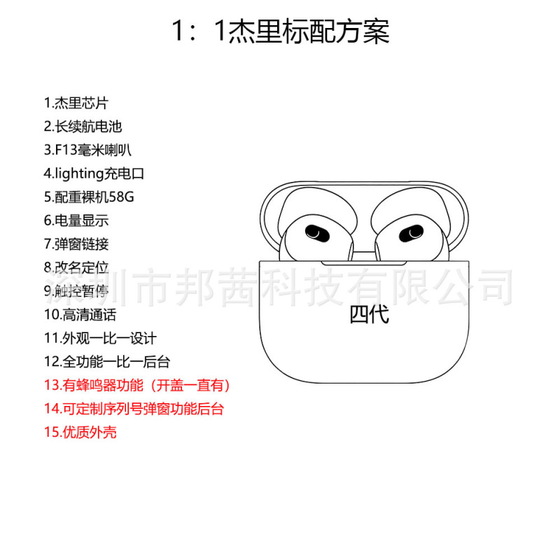 华强北耳机工厂一比一5代6代7代新款降噪弹窗适用苹果手机蓝牙耳|undefined
