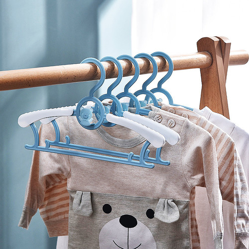Children's clothes hanger, baby hanging clothes, baby's special household newborn toddler child retractable small size clothes drying rack
