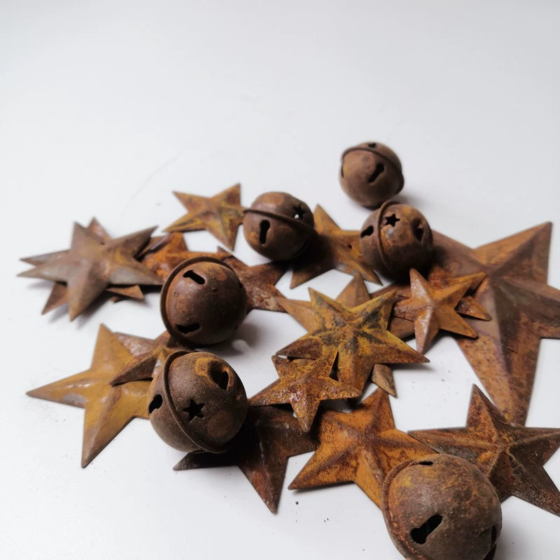Трансграничные продажи ржавых железных пятиконечных звезд, в европейском и американском стиле, винтажные ретро-рождественские железные пятиконечные звезды
