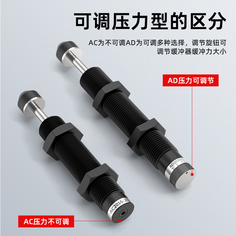 Amortiguador hidráulico amortiguador amortiguador cilindro amortiguador manipulador accesorios resortes AC0806/1007/AD1210