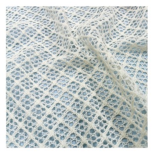 Lace Fabric Hollow Retro Knitted Diamond Gouhua Plain Style Clothing Accessories Handmade DIY Lace Cloth
