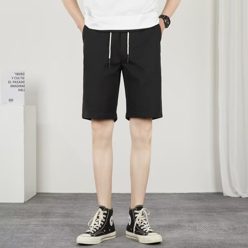 Summer thin solid color trend trousers