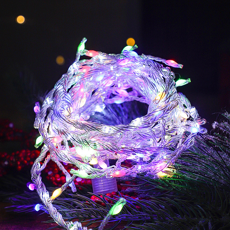 LED cable de cobre decoración de lámpara impermeable lámpara de perlas de color de cadena de lámpara de decoración de Navidad atmósfera de vacaciones decoración de luces de color creativas