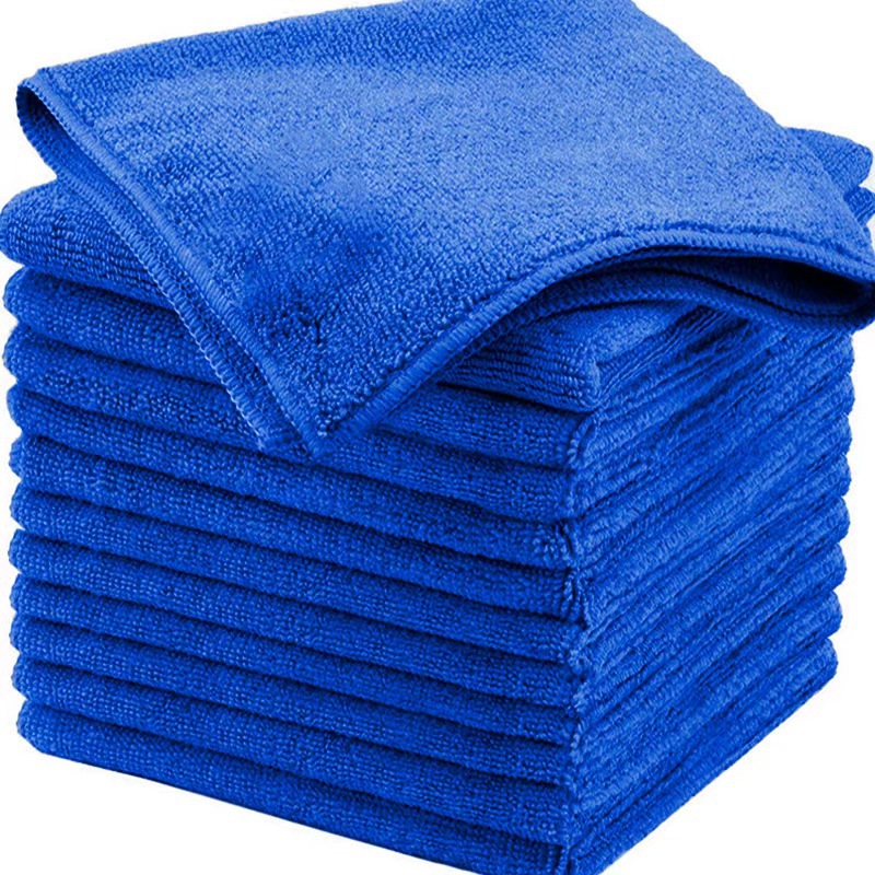 Cross-border Hot-selling Blue Towel Housekeeping Cleaning Rag Car Wash Towel Kitchen Dish Towel Absorbent Scouring Pad