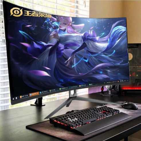 Monitor 24inch Desktop Computer Display 2K165Hz High-Definition E-Sports Curved Gaming Lcd Screen