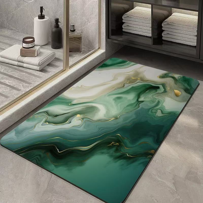 Baño de barro de diatomeas absorción de agua suelo blando de baño de barro de diatomeas puerta de baño anti-deslizante cojín de pies secos rápidos