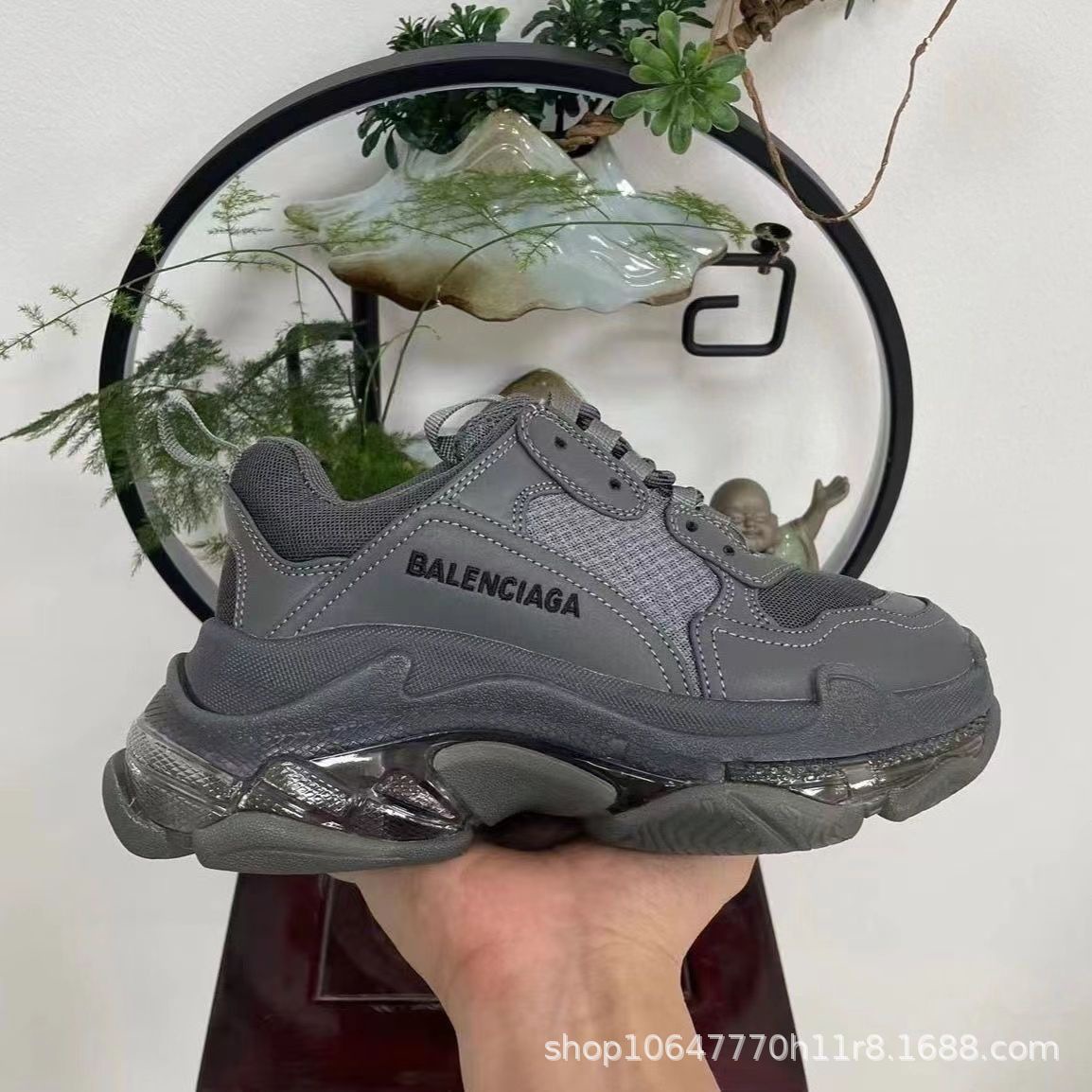 Putian Family Paris cojín de aire zapatos de papá tendencia retro zapatos de pareja hombres y mujeres zapatos deportivos casuales de suela gruesa