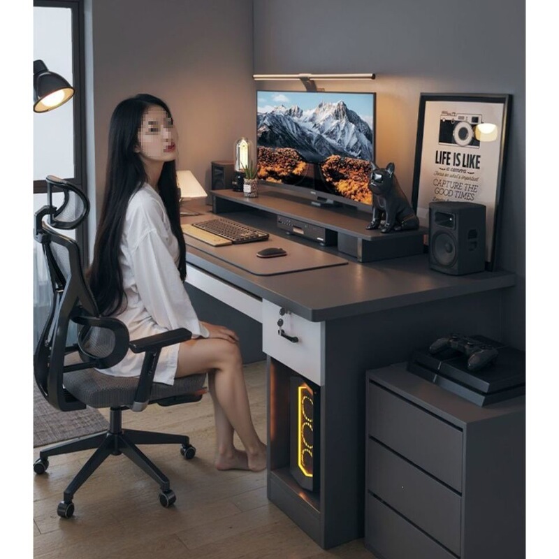Solid Wood Computer Desk for Home Use with Drawers, Light Luxury Office Desk, Student Writing Desk, Work Desk, Stable Double Desk Solid Wood Computer Desk for Home Use with Drawers, Light Luxury Office Desk, Student Writing Desk, Work Desk, Stable Double Desk