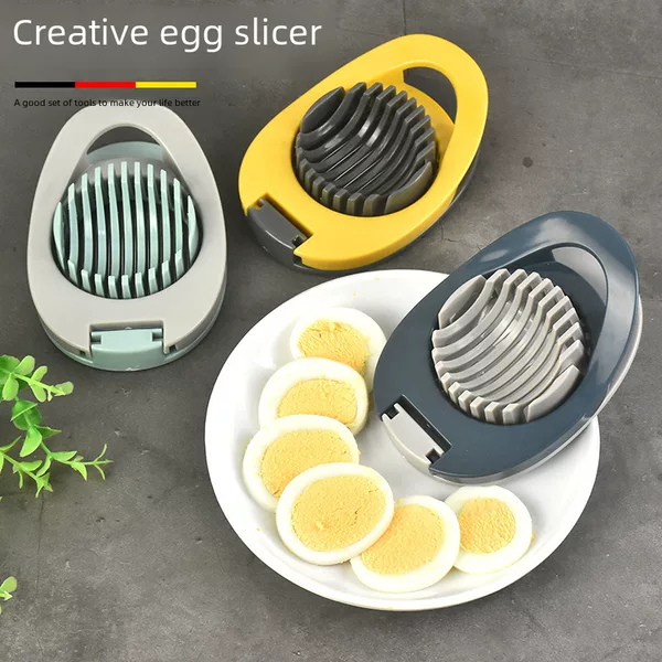 Factory spot plastic egg cutter stainless steel tangent 304 egg slicer pine egg splitter kitchen tools