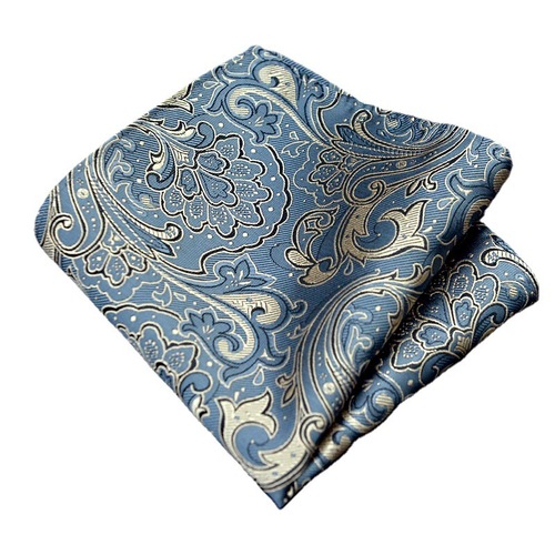 Pocket square for men's formal business suit, paisley pattern, high density, 24*24