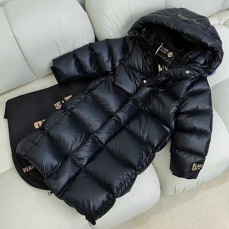 2025 Genuine Kidsren's Black Gold Mid-Length down Jacket for Men and Women Thickeneded Cold-Proof Clothing over the Knee for Boys and Girls