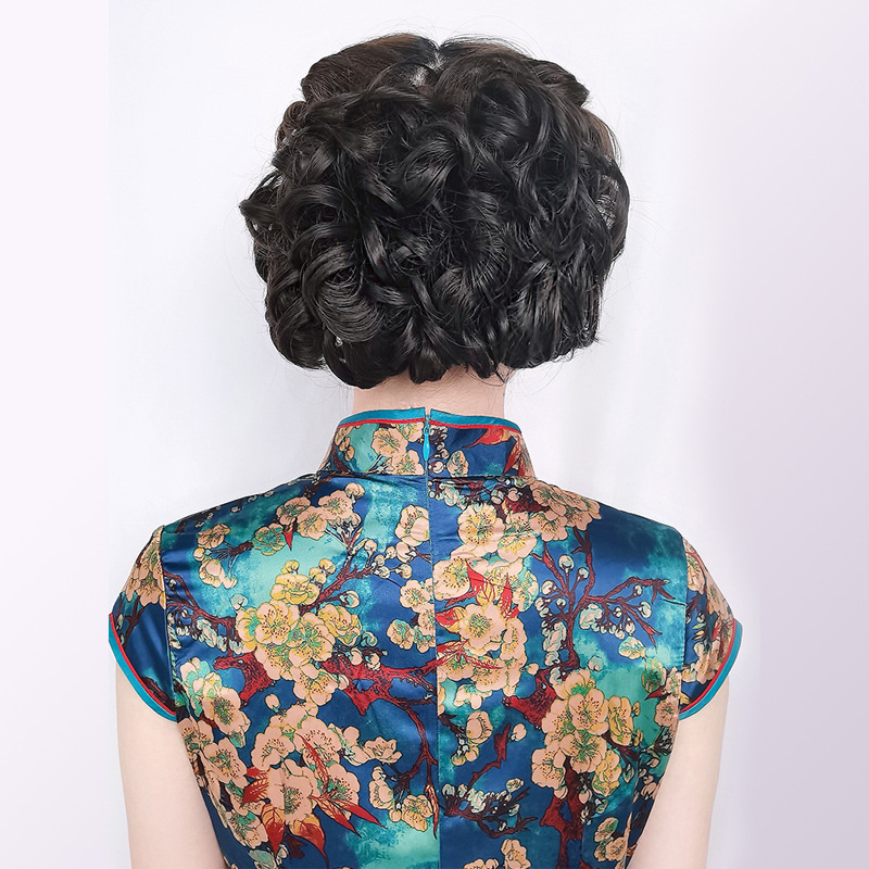 Garland vintage peine bolsa de pelo banda de pelo rizado moño bolsa de pelo cheongsam vestido bola cabeza cos Garland peine brotes de pelo