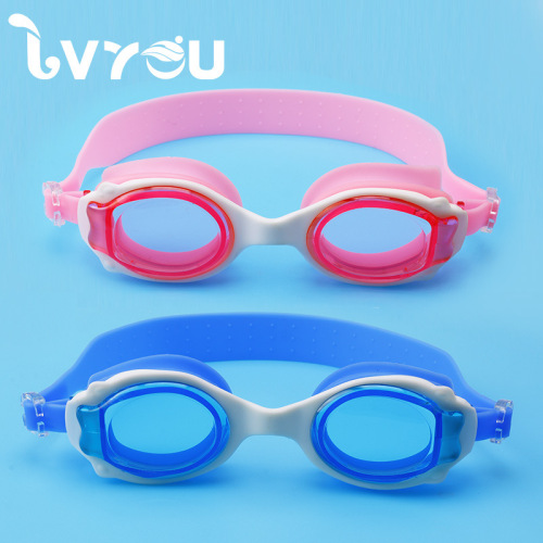 Wholesale Green Blue Children's Silicone Goggles High Definition Anti-Fog Waterproof Unisex Kids Cartoon Swimming Goggles Cute Swim Goggles