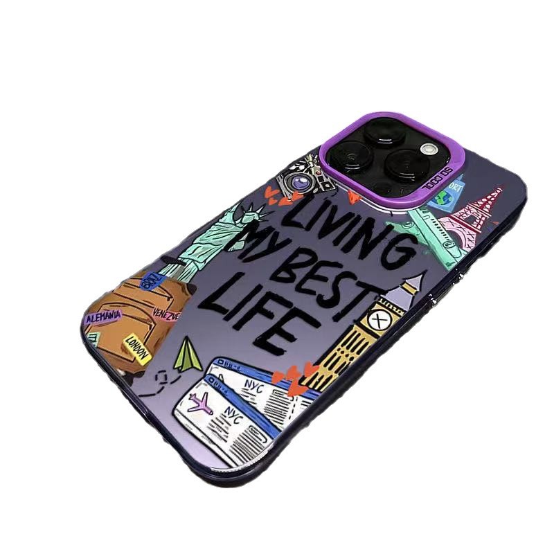 Nuevo en inglés aplicable funda para teléfono móvil iphone16 Apple 15promax/14 anti-caída 13pro12 Europa y América 11xr