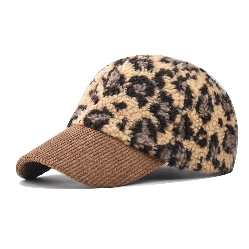 Cruzar la frontera nueva Polka Dot PANA leopardo gorra de béisbol al aire libre caliente de pana alcanzó la gorra al por mayor image 10