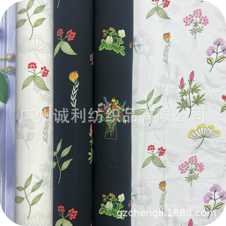 日韩手绘精细清新花卉小碎花全棉印花面料童装衬衫旗袍连衣裙装饰