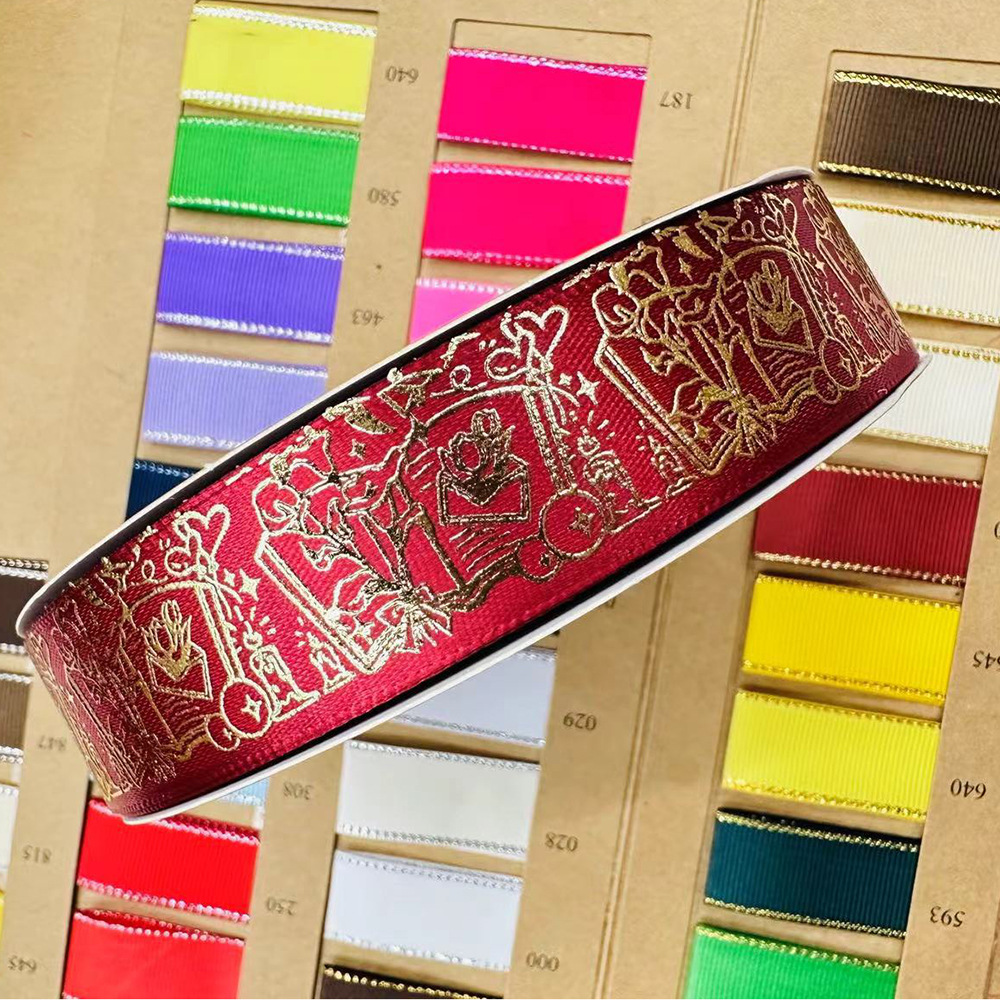 [Nuevo] Lolita cinta de estampado, mano de cinta de color 2.5CM libro mágico cinta de poliéster estampado