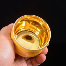 轻奢鎏金茶具主人杯陶瓷个人杯品茗杯大号功夫茶杯礼品批发茶杯