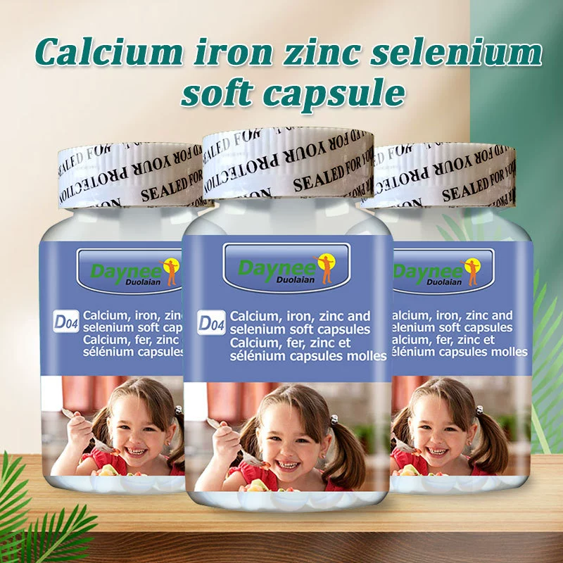 Calcium iron zinc and selenium softgel capsules Custom Label