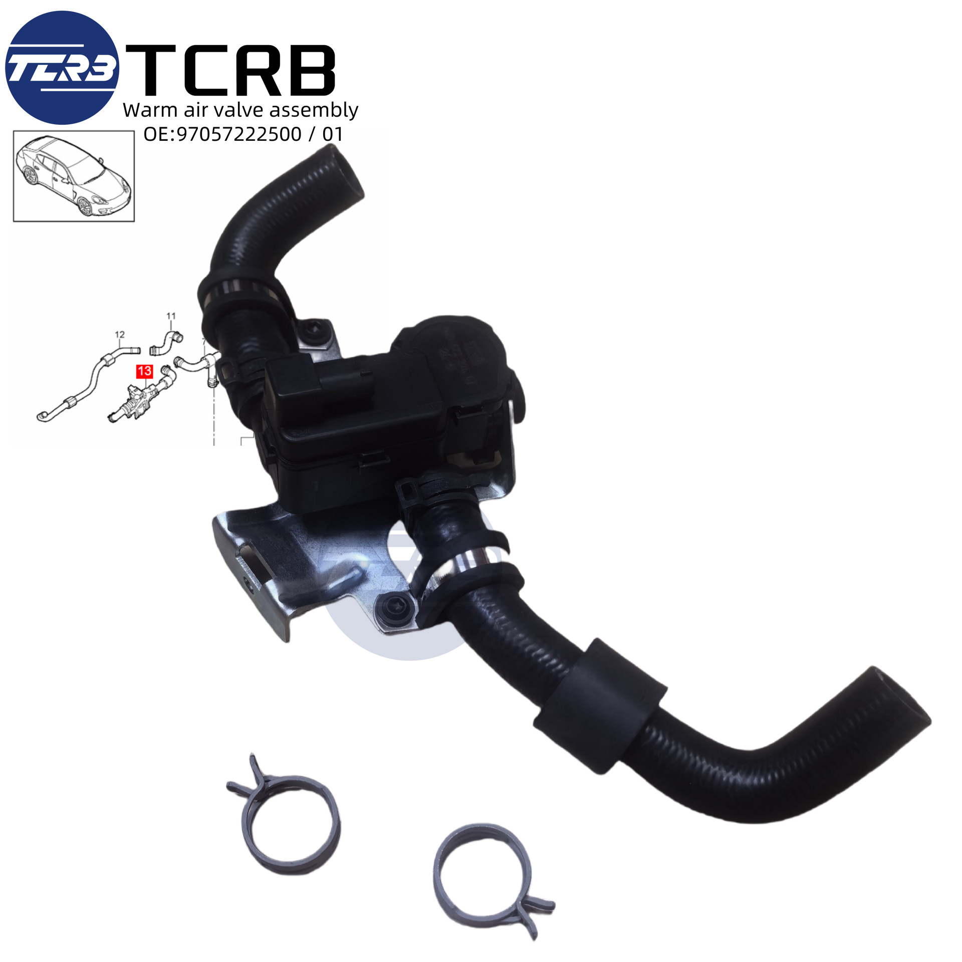 Cross-Border Best Seller Suitable for Porsche 970 Warm Air Valve 97057222501 97057222500