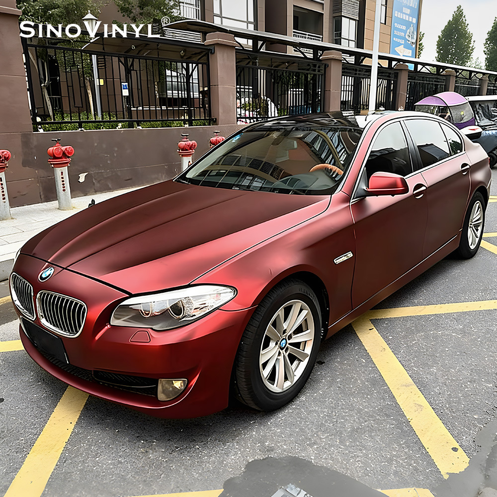 Carlake metal galvanizado película de cambio de color de automóviles matte romani película de cuerpo rojo galvanizado glaciar plata película de automóviles