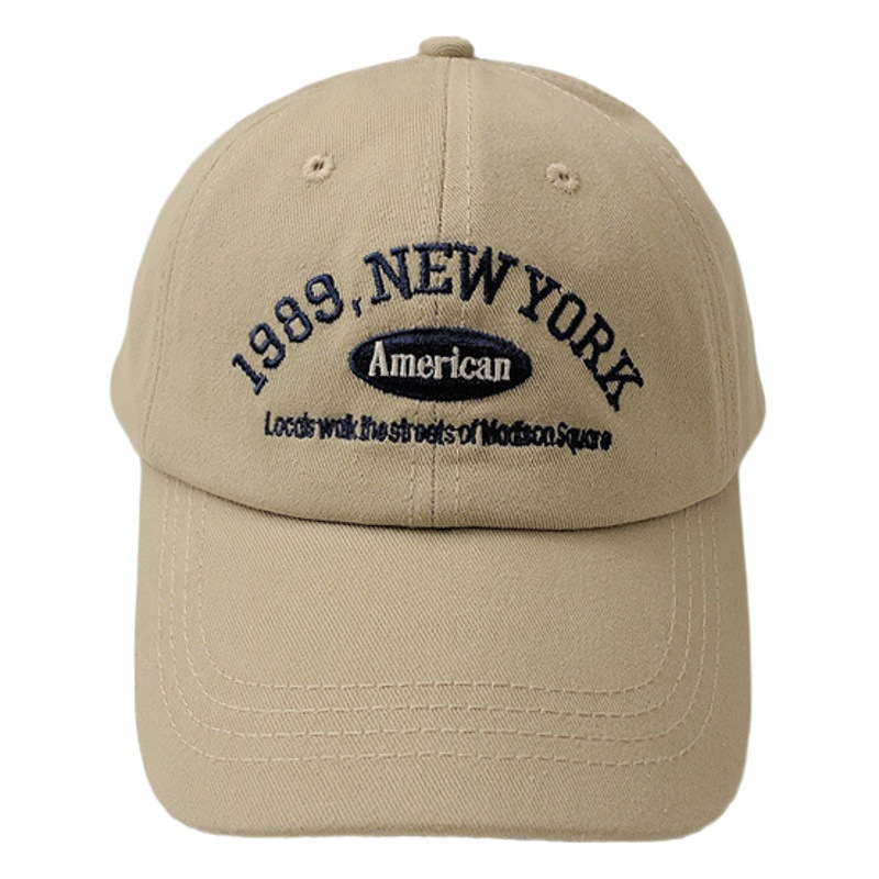 Korean Vintage Baseball Cap Children's Autumn and Winter All-match Street Letter Embroidered 1989 Cap Summer Couple Men